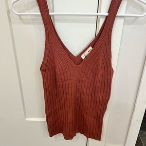 Women's eesome Ribbed V-Neck Tank Top